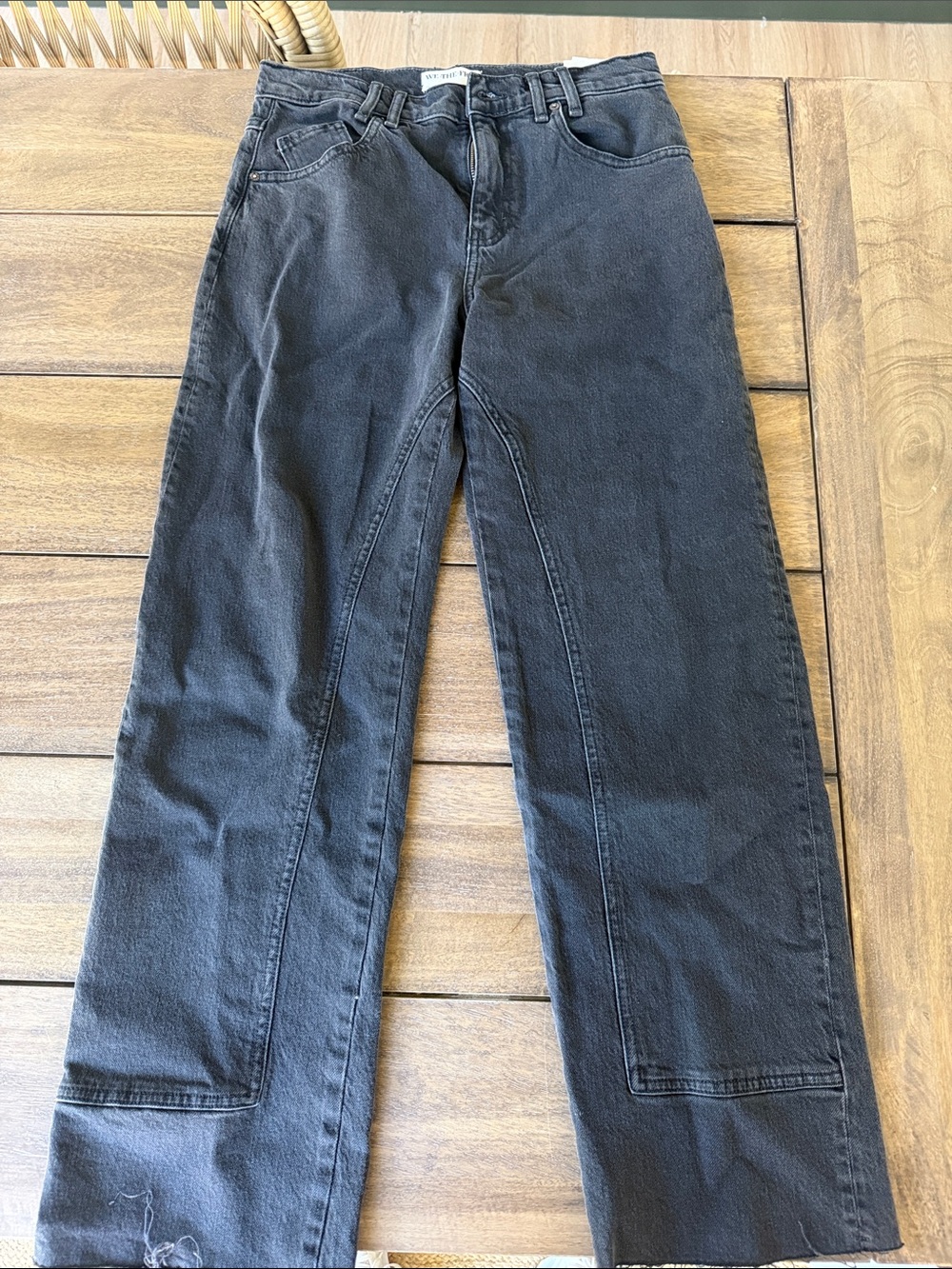We The Free Black Straight-Leg Jeans